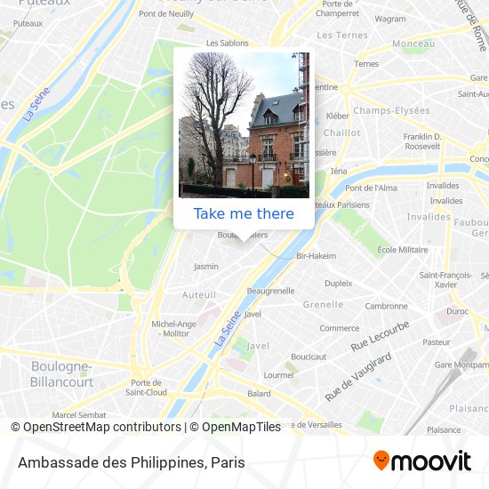 Ambassade des Philippines map