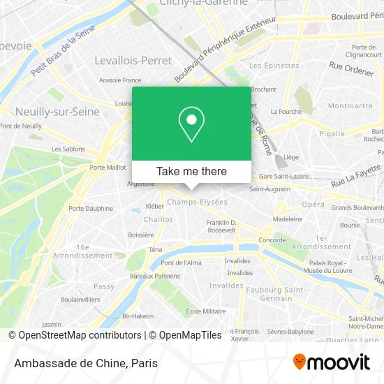 Ambassade de Chine map