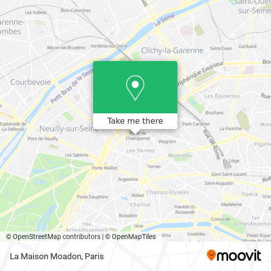 La Maison Moadon map