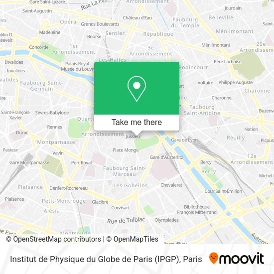 Institut de Physique du Globe de Paris (IPGP) map