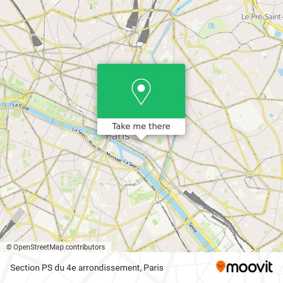 Mapa Section PS du 4e arrondissement