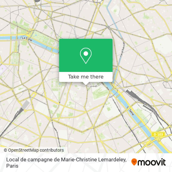 Local de campagne de Marie-Christine Lemardeley map