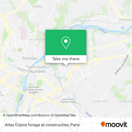 Atlas Copco forage et construction map