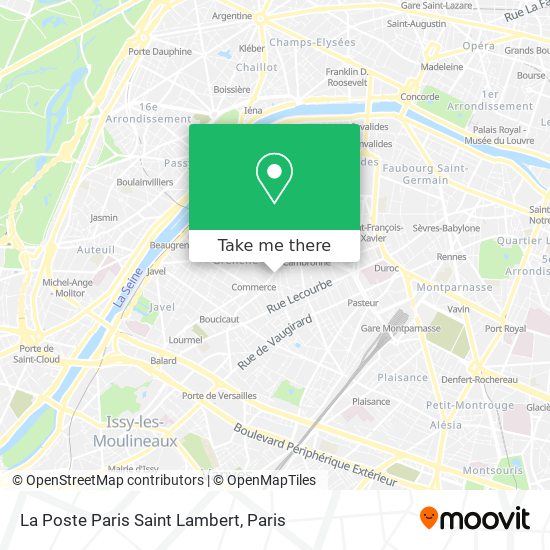La Poste Paris Saint Lambert map