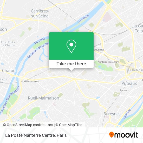 La Poste Nanterre Centre map