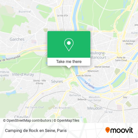 Camping de Rock en Seine map