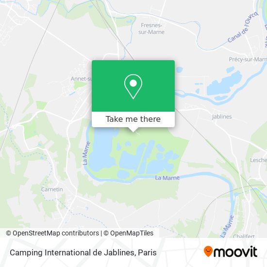 Mapa Camping International de Jablines