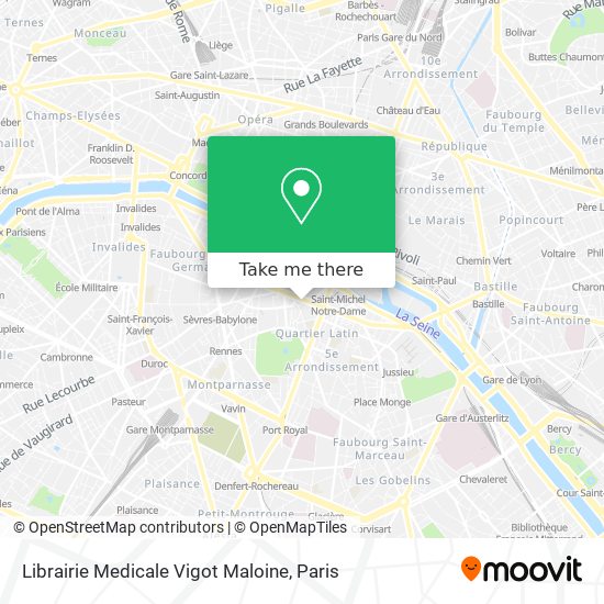 Mapa Librairie Medicale Vigot Maloine
