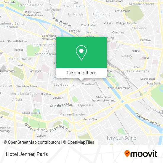 Hotel Jenner map