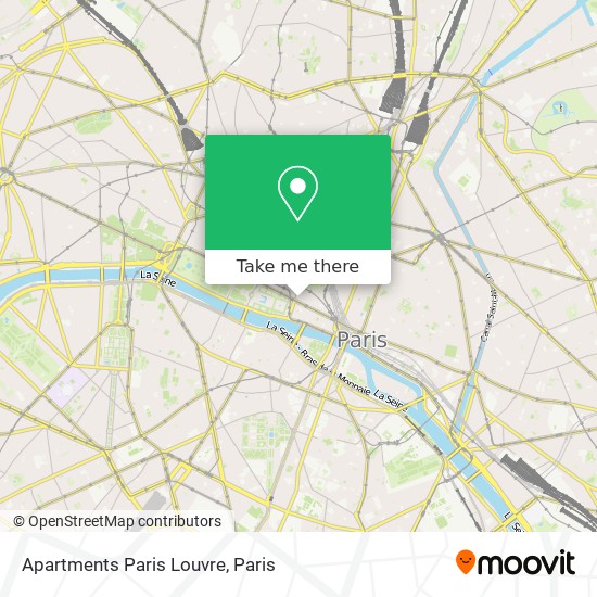 Apartments Paris Louvre map