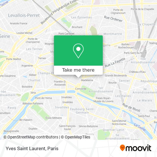 Mapa Yves Saint Laurent