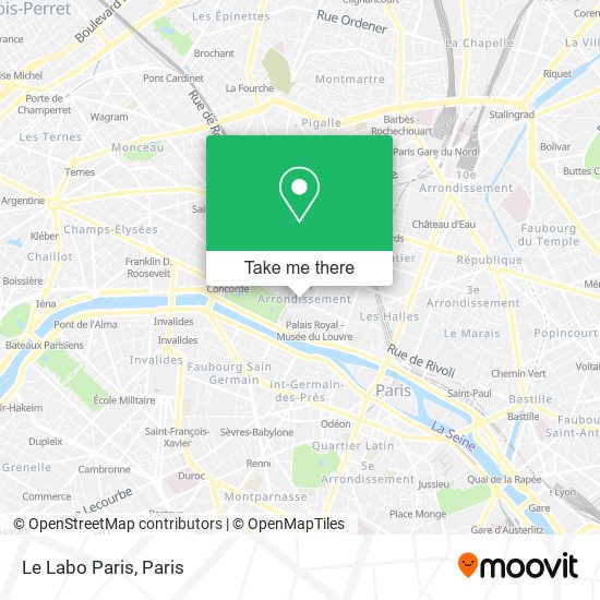 Mapa Le Labo Paris