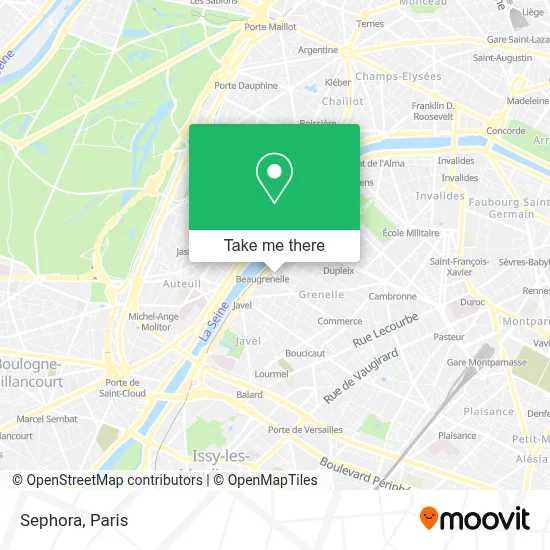 Sephora map