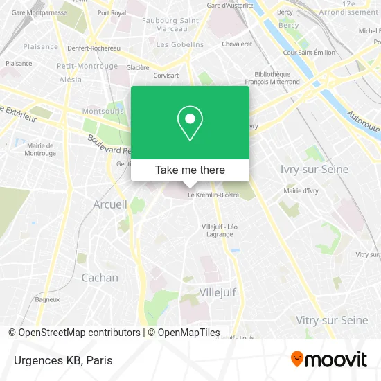 Urgences KB map