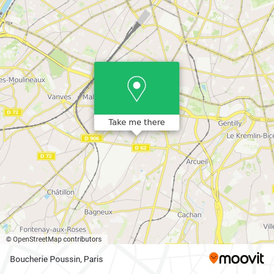 Mapa Boucherie Poussin