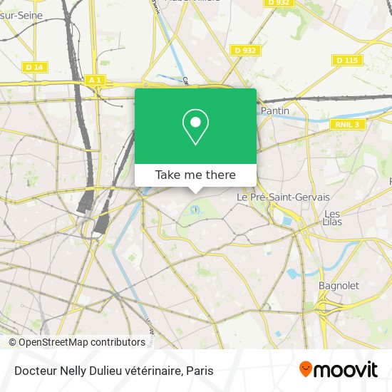 Docteur Nelly Dulieu vétérinaire map