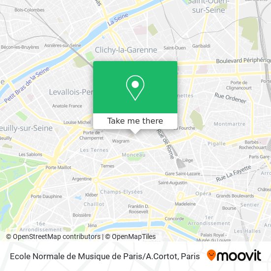 Mapa Ecole Normale de Musique de Paris / A.Cortot