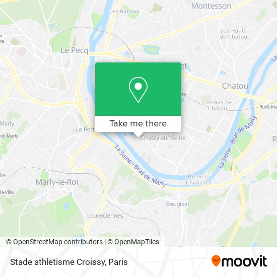 Stade athletisme Croissy map