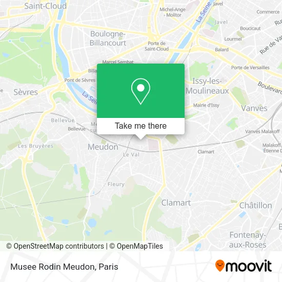 Musee Rodin Meudon map