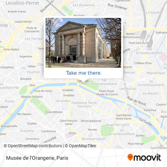 Musée de l'Orangerie map