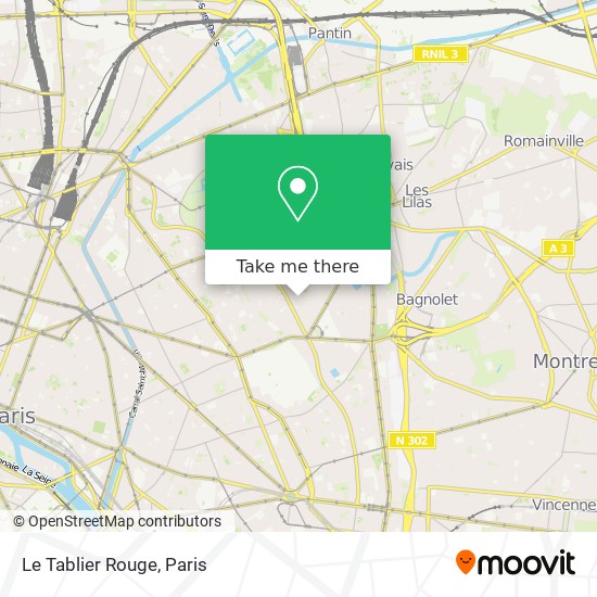 Le Tablier Rouge map