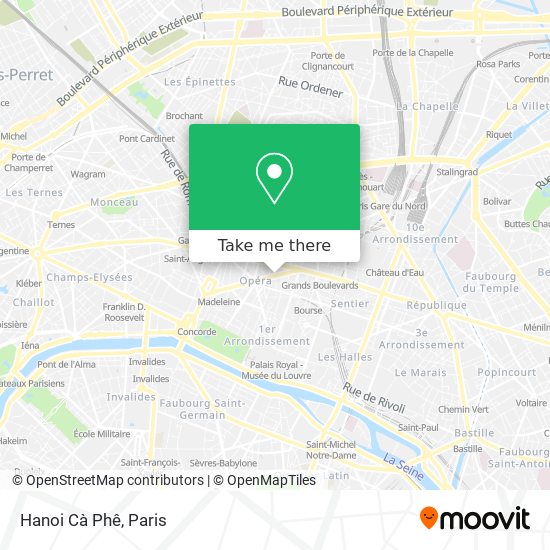 Hanoi Cà Phê map