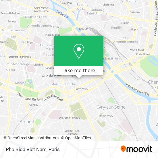 Pho Bida Viet Nam map