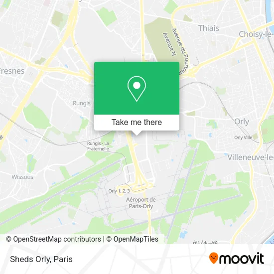 Sheds Orly map