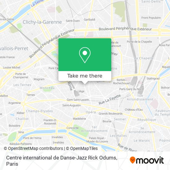 Centre international de Danse-Jazz Rick Odums map