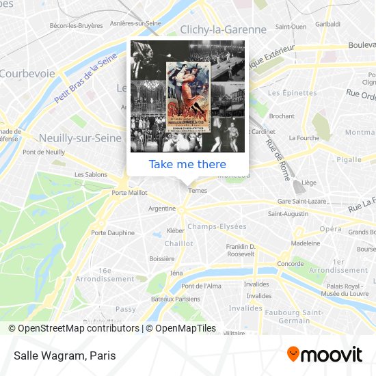 How to get to Salle Wagram in Paris by Bus, Metro, Train, RER or Light Rail?