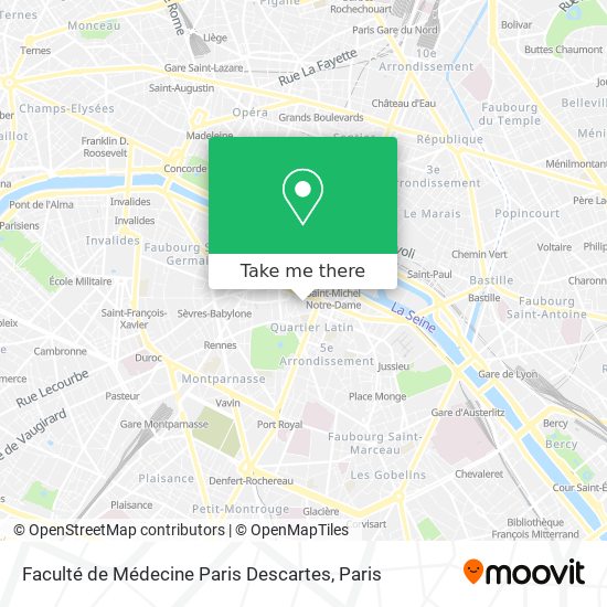 Mapa Faculté de Médecine Paris Descartes
