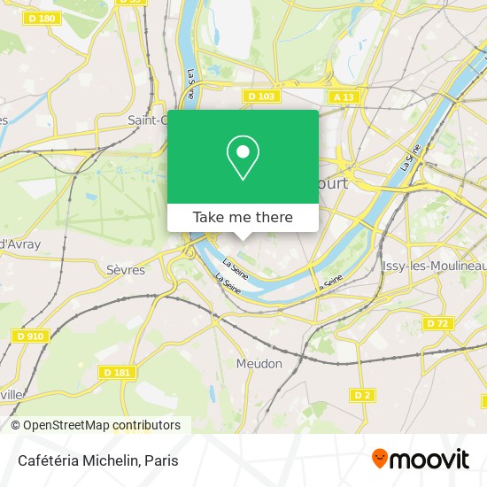 Mapa Cafétéria Michelin