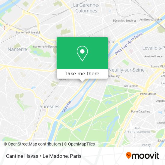Mapa Cantine Havas • Le Madone
