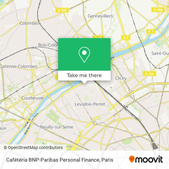 Mapa Cafétéria BNP-Paribas Personal Finance