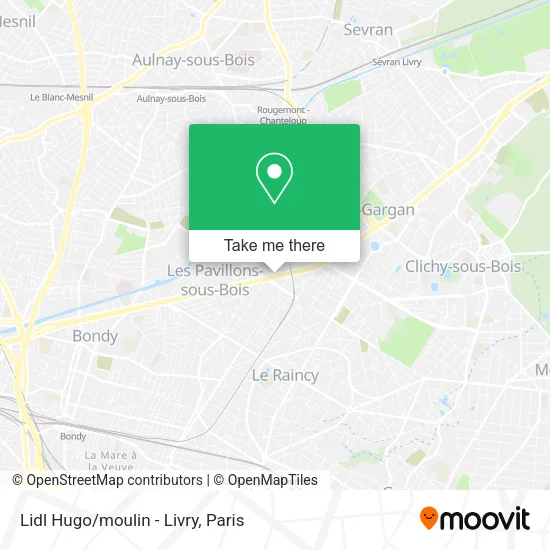 Lidl Hugo/moulin - Livry map