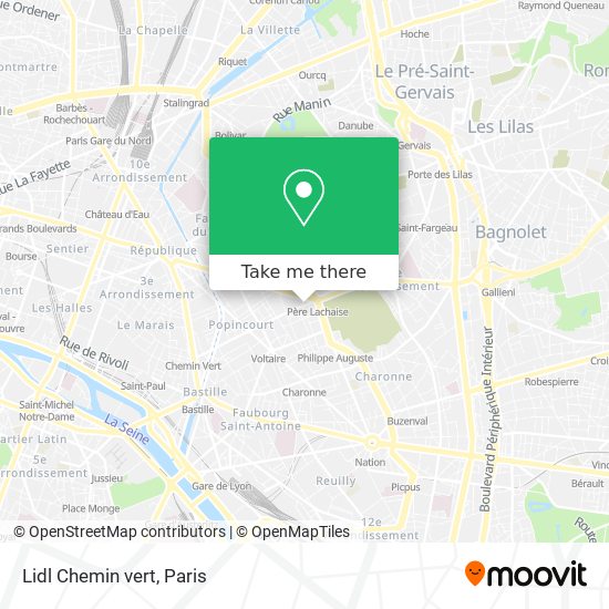 Lidl Chemin vert map