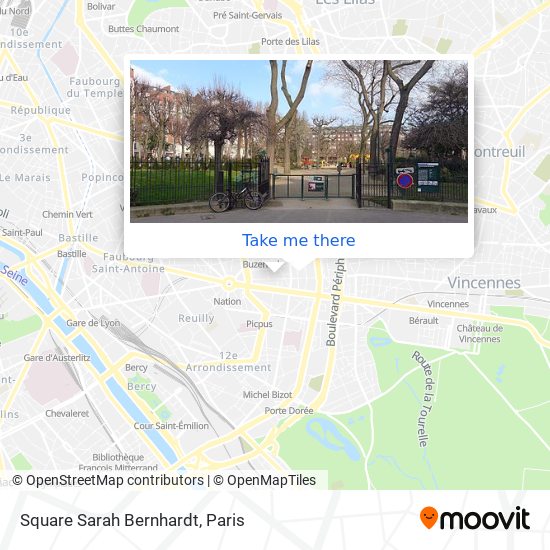 Mapa Square Sarah Bernhardt