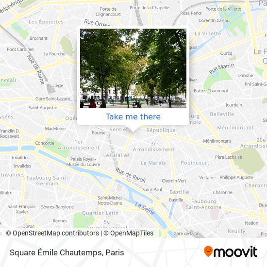 Mapa Square Émile Chautemps