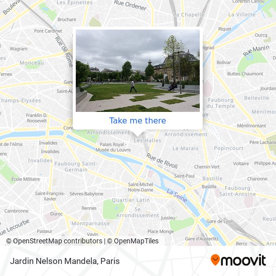 Jardin Nelson Mandela map