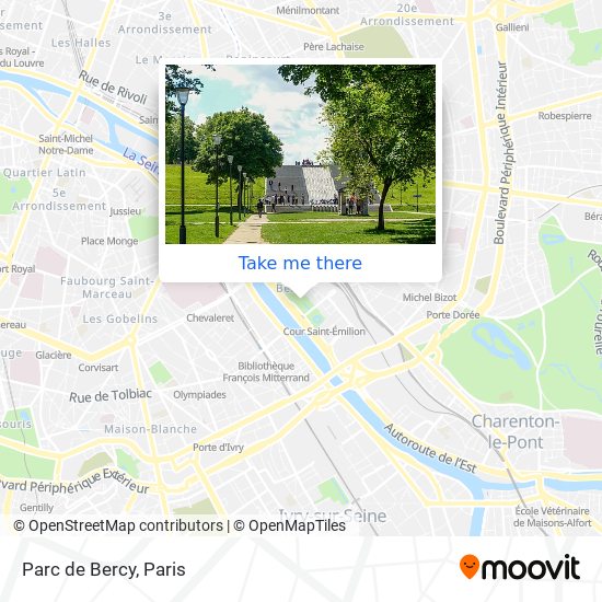 Parc de Bercy map