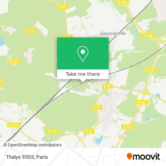 Thalys 9303 map