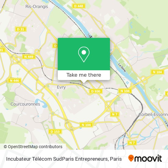 Incubateur Télécom SudParis Entrepreneurs map