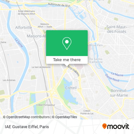Mapa IAE Gustave Eiffel