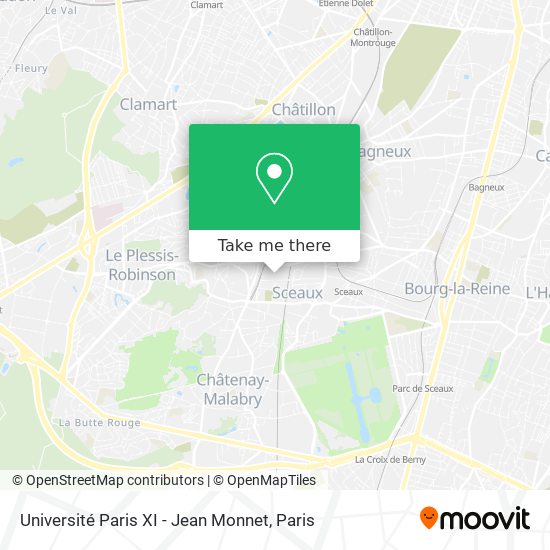 Université Paris XI - Jean Monnet map