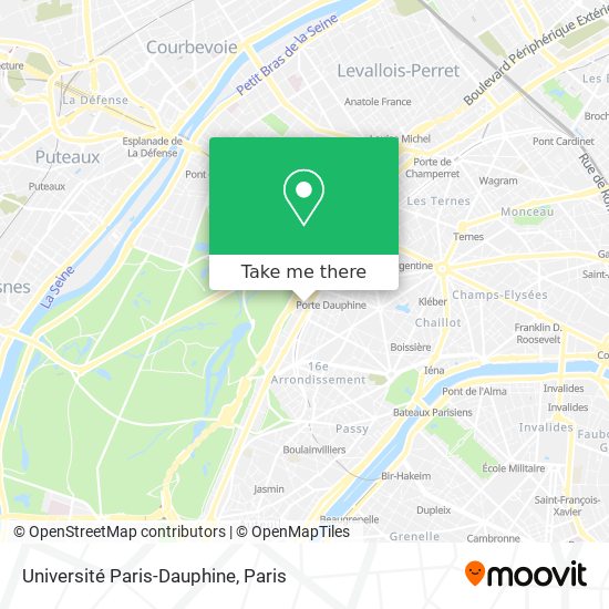 Université Paris-Dauphine map