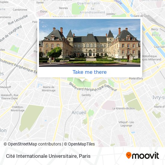 Cité Internationale Universitaire map