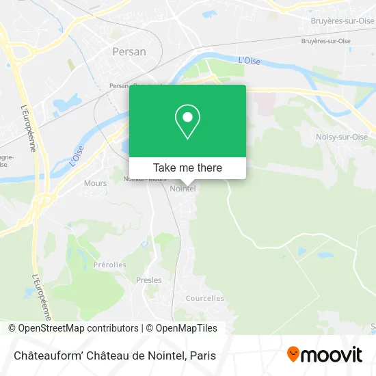 Mapa Châteauform’ Château de Nointel