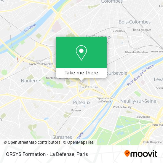 Mapa ORSYS Formation - La Défense