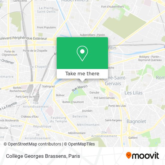 Mapa Collège Georges Brassens
