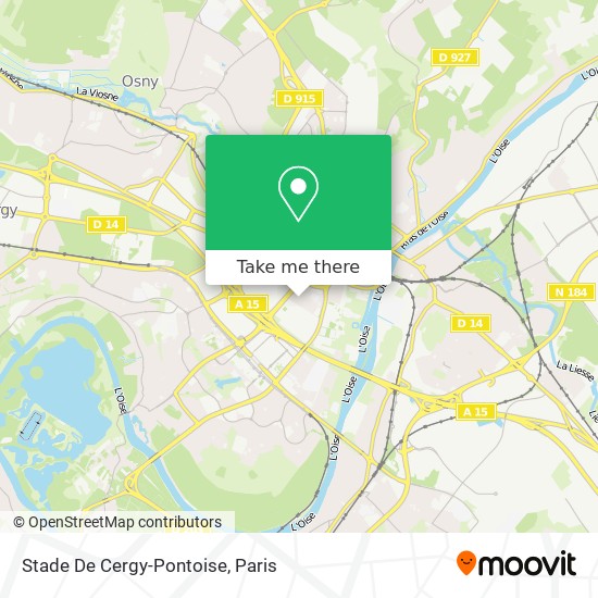 Mapa Stade De Cergy-Pontoise